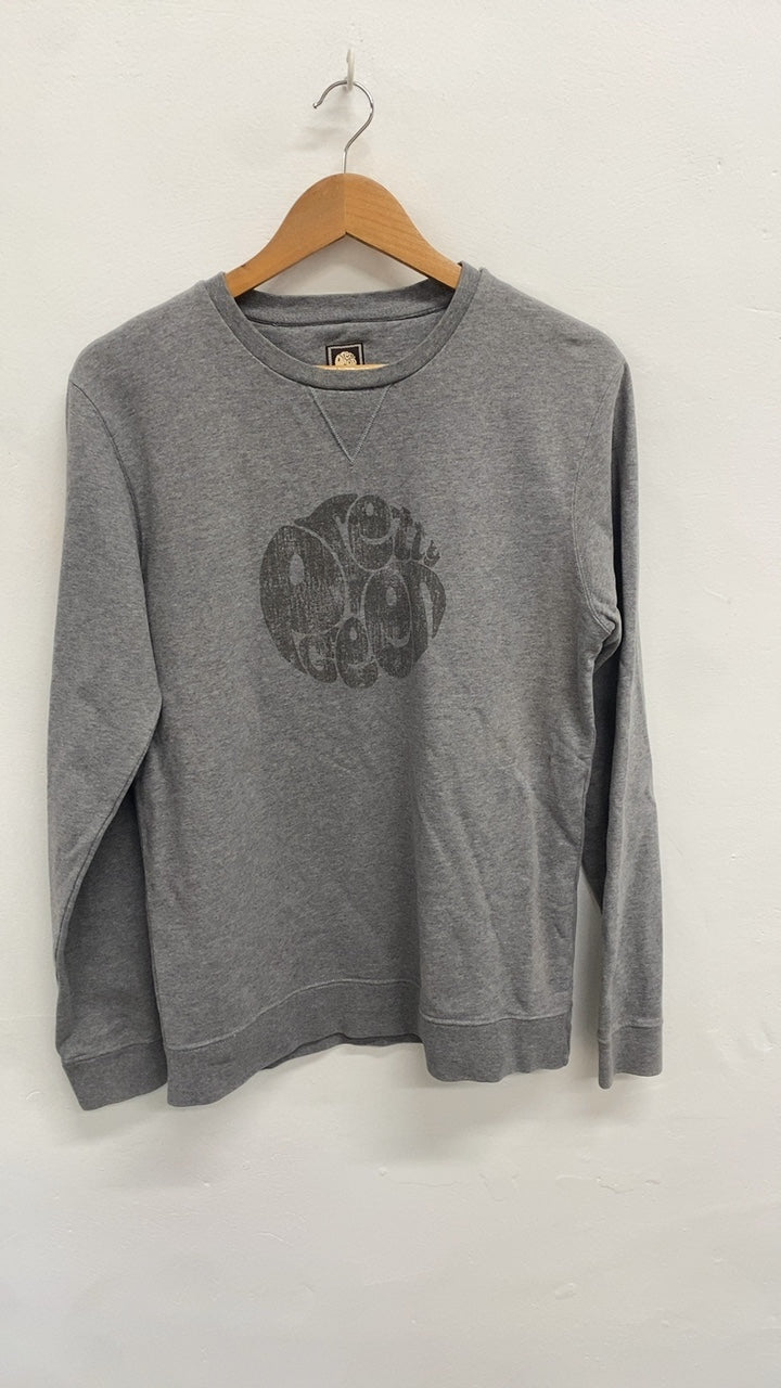 Fabulous Pretty Green Sweater logo sweatshirt S Grey CS476