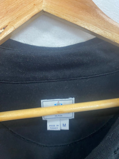 Fabulous Vivienne Westwood Man Black long sleeve polo Shirt UkM CS476