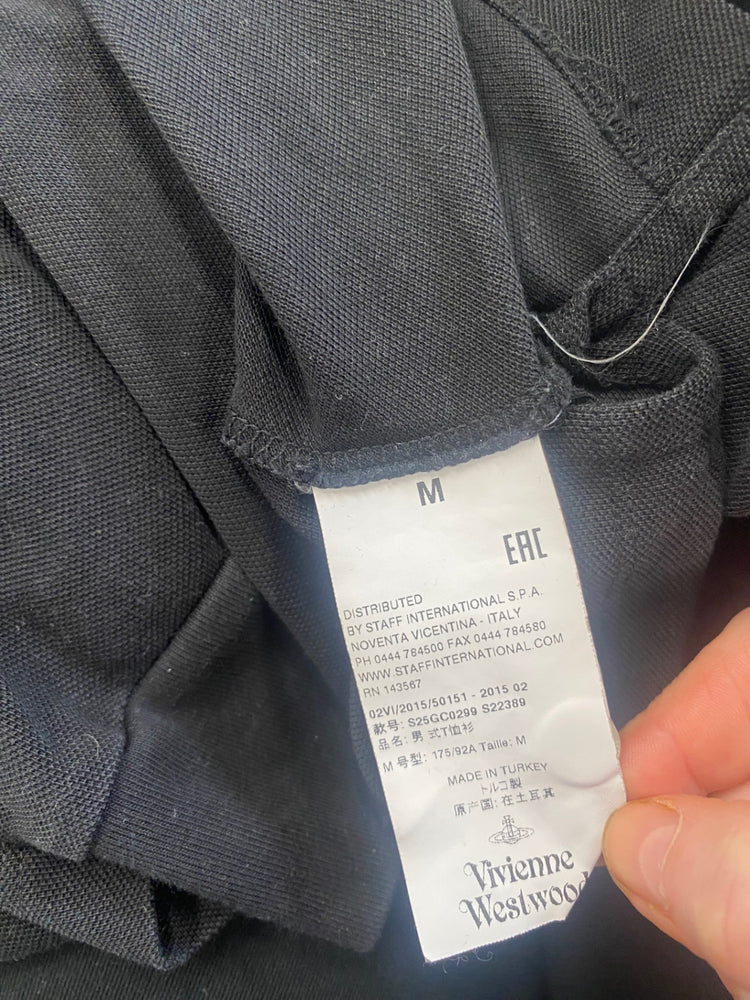 Fabulous Vivienne Westwood Man Black long sleeve polo Shirt UkM CS476