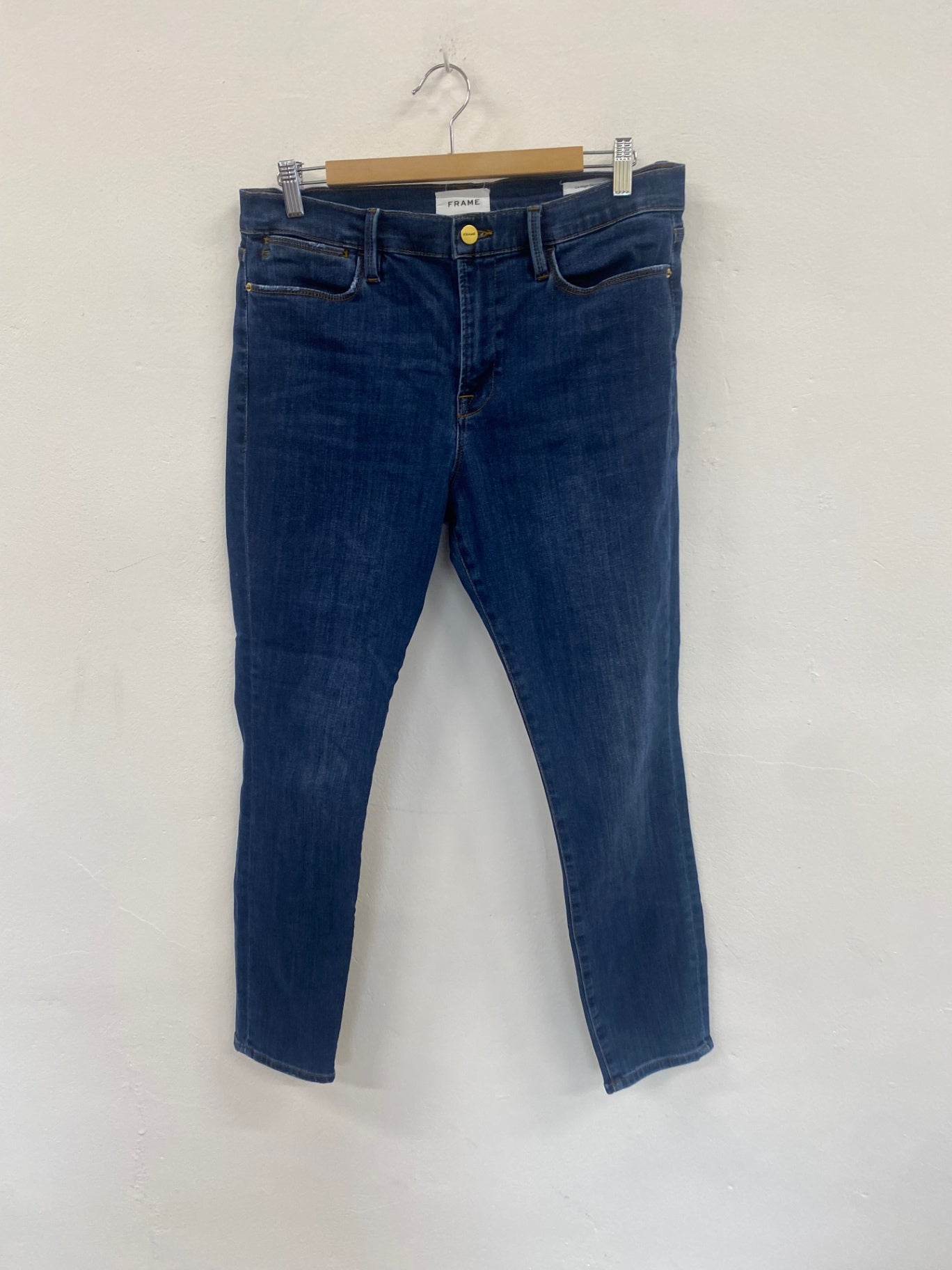 Fabulous FRAME Le High Skinny Jeans 32 Dark Blue CS476