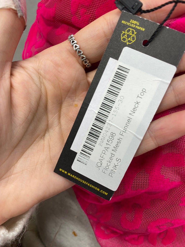 Fabulous WAREHOUSE Top UK S Pink leopard JM478