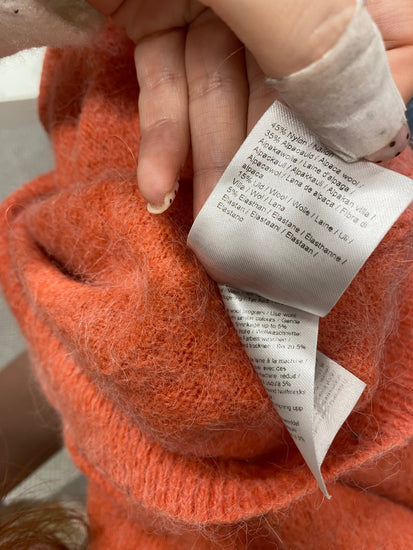 Fabulous MSCH Sweater UK XS Coral alpaca wool JM478