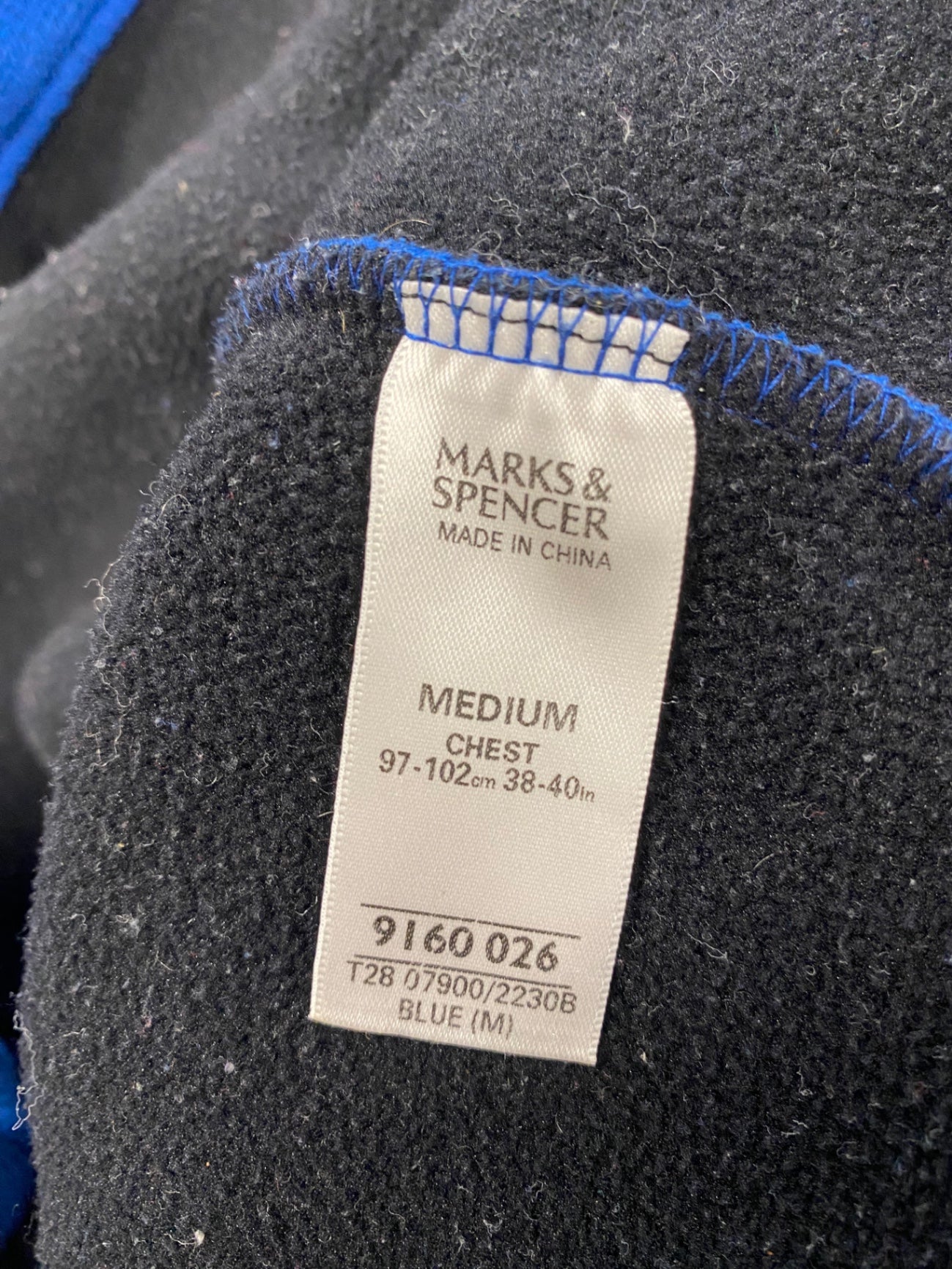 Fabulous Blue Harbour Sweater 38 chest Blue bobbly JM478