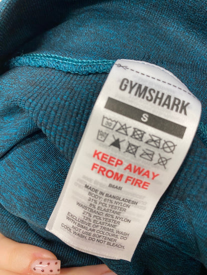Fabulous Gymshark Gym Shorts UK S Teal seamless JM478