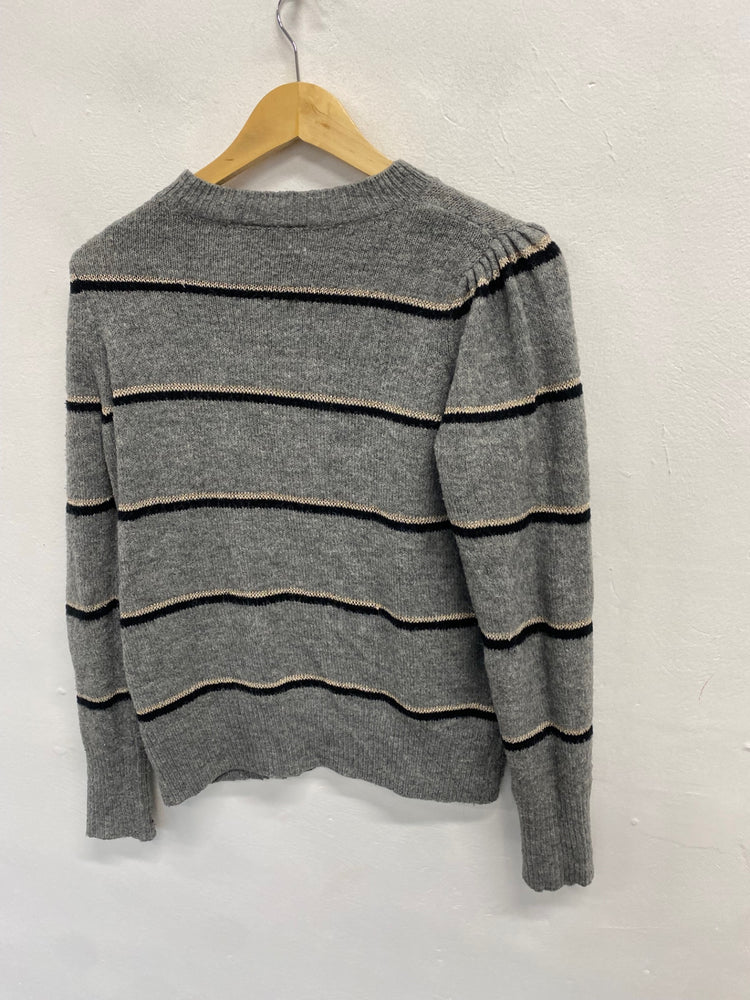 Fabulous Saint Tropez Sweater UK XS Grey striped JM478