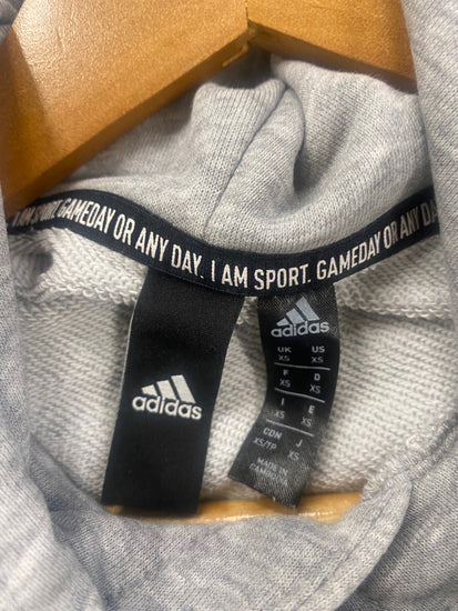 Fabulous Adidas gym fun Hoodie UK XS Grey JM478