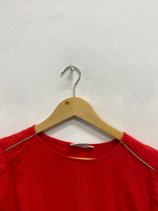 Fabulous Saint Tropez T-Shirt UK XS Red short sleeve JM478