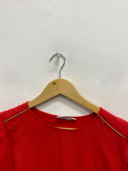 Fabulous Saint Tropez T-Shirt UK XS Red short sleeve JM478