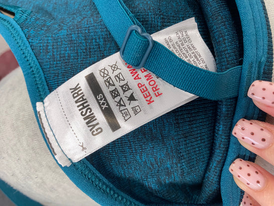 Fabulous Gym shark seamless Sports Bra UK XXS Dark green JM478