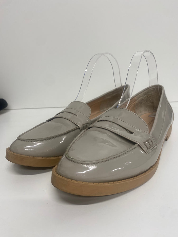 Fabulous New Look faux leather patent Loafers UK6 Grey MS479