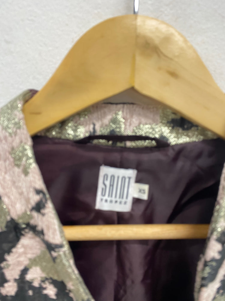 Fabulous Saint Tropez crop Blazer UK XS Multicolor metallic JM478