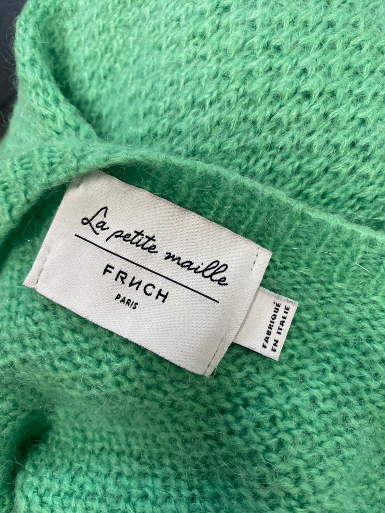 Fabulous la petite maille Sweater UK S/M Green alpaca blend JM478