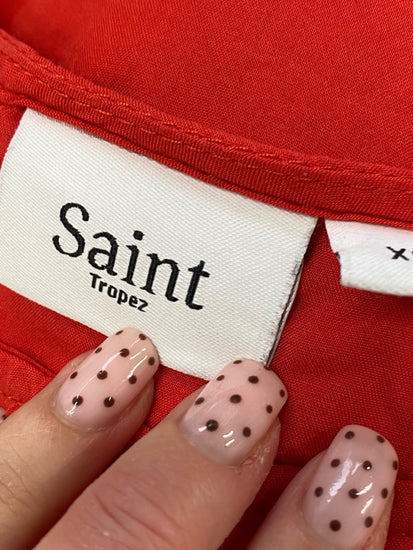 Fabulous Saint Tropez T-Shirt UK XS Red short sleeve JM478