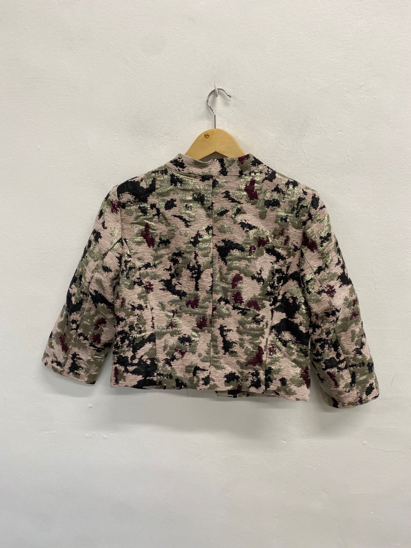 Fabulous Saint Tropez crop Blazer UK XS Multicolor metallic JM478