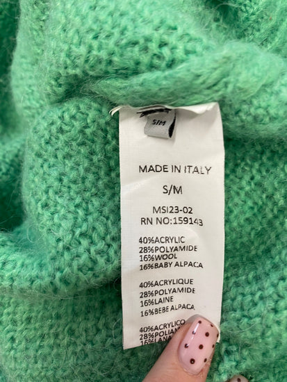 Fabulous la petite maille Sweater UK S/M Green alpaca blend JM478