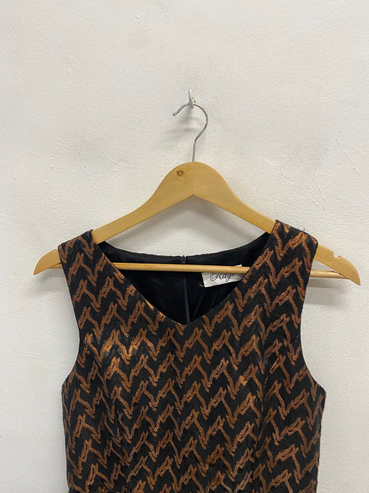 Fabulous Madame rage Dress UK 10 Black bronze JM478