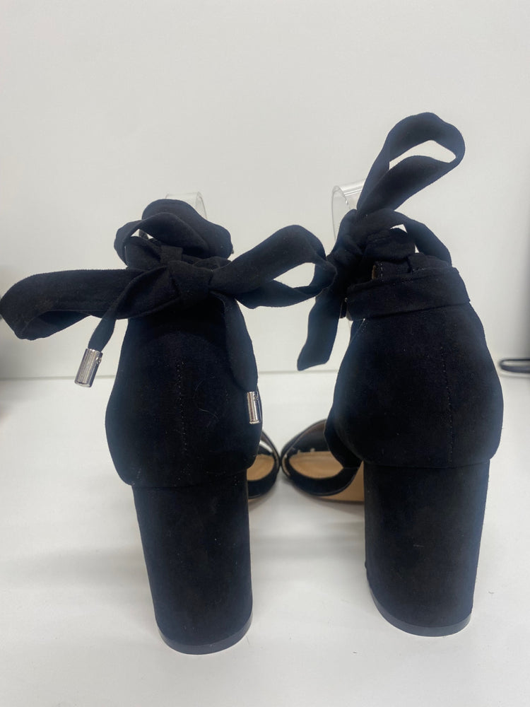 Fabulous Asos ankle strap peep toe Heels UK4.5 Black MS479