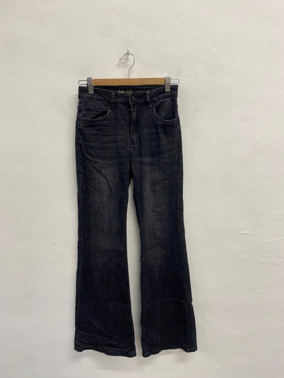 Fabulous Toxik3 Flared jeans UK 8 Dark Grey JM478