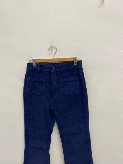 Fabulous TU Flare trousers UK 8 Dark Blue cord JM478
