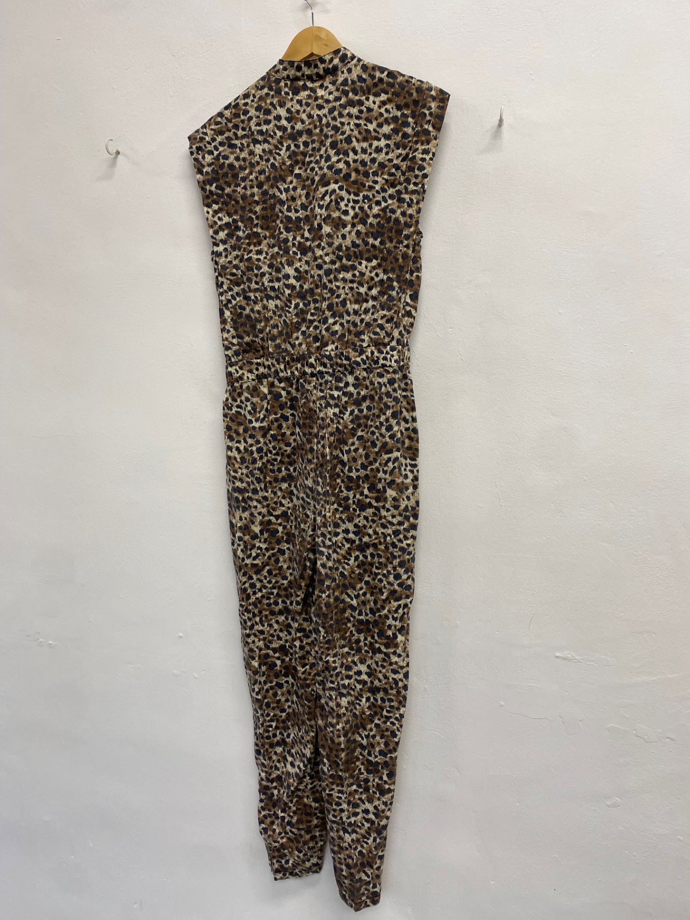 Fabulous Sofie Schnoor Jumpsuit UK XS Leopard Print brown zip JM478