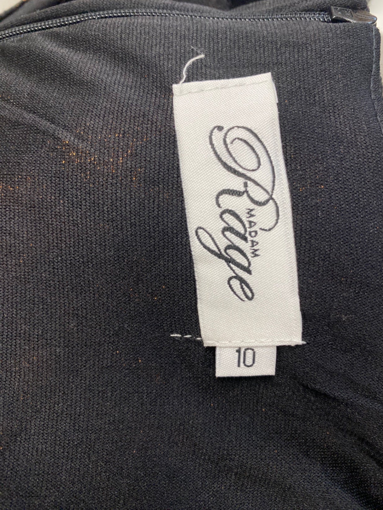 Fabulous Madame rage Dress UK 10 Black bronze JM478