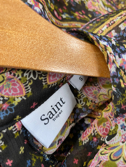 Fabulous Saint Tropez semi sheer floral Blouse UKS Multicolor