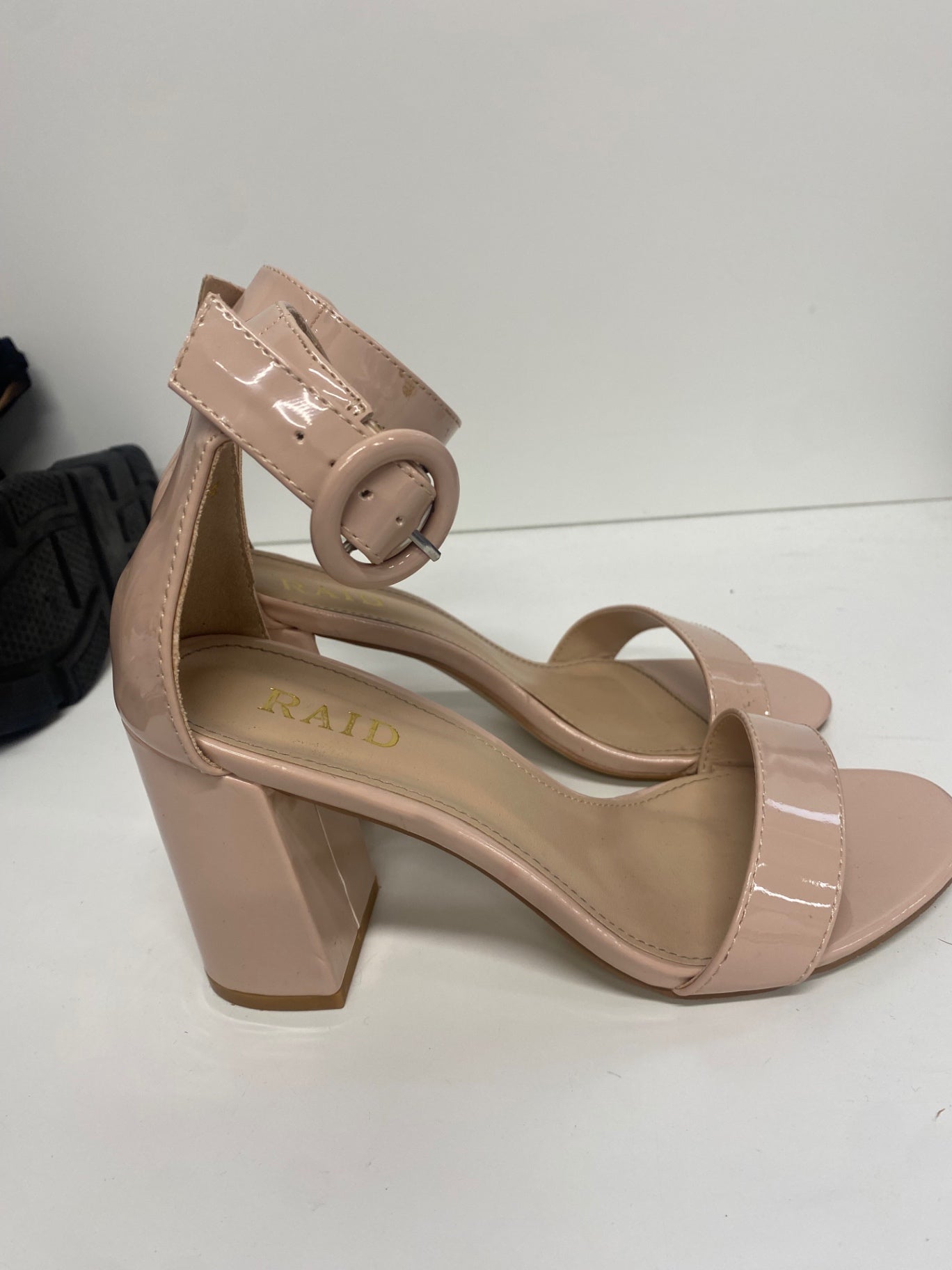 Fabulous Raid nude ankle strap Sandals UK4 Beige MS479