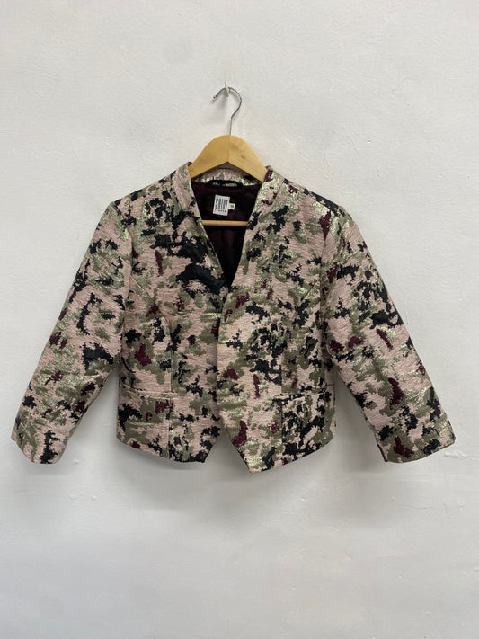 Fabulous Saint Tropez crop Blazer UK XS Multicolor metallic JM478