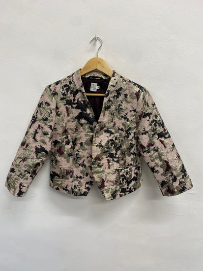 Fabulous Saint Tropez crop Blazer UK XS Multicolor metallic JM478