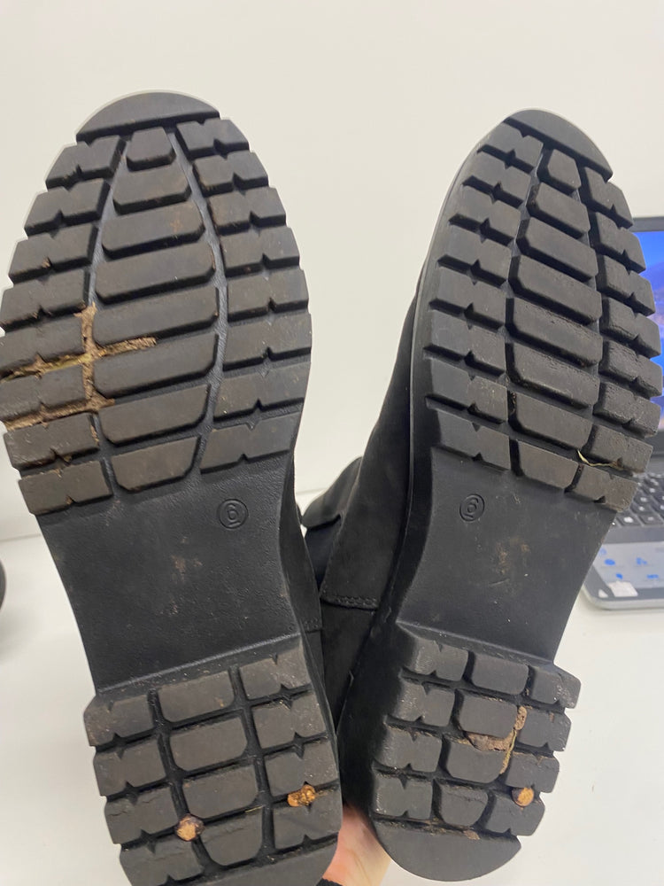 Fabulous F&F chunky ankle Boots UK6 Black MS479