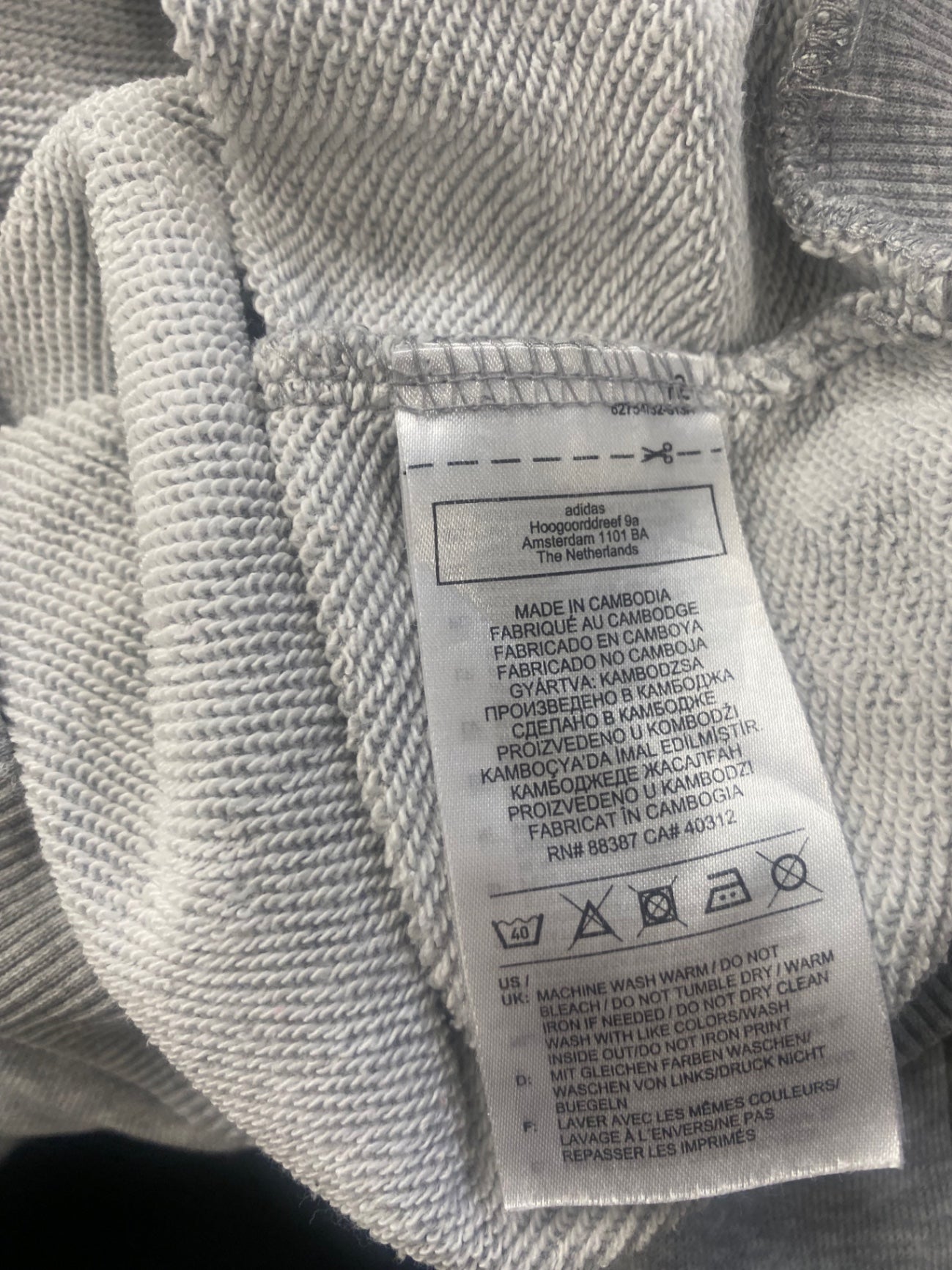 Fabulous Adidas gym fun Hoodie UK XS Grey JM478