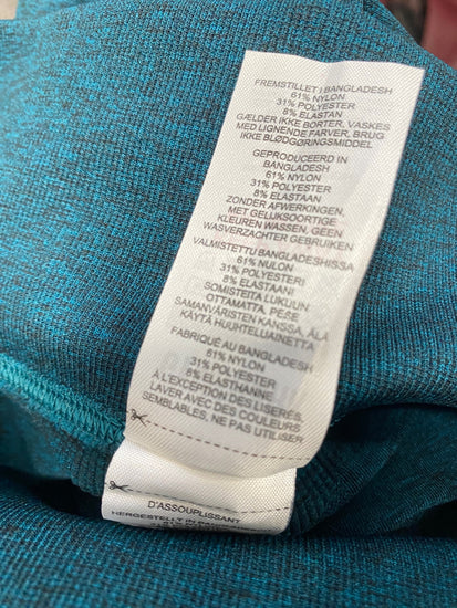 Fabulous Gym shark Leggings UK S Teal seamless cup JM478