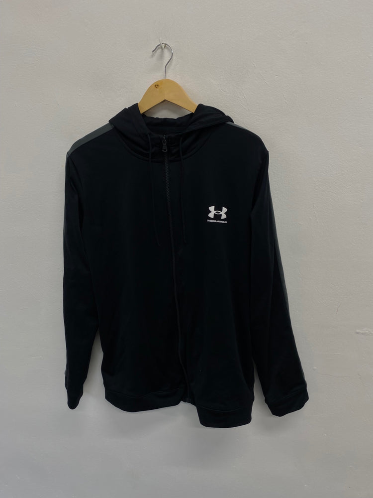 Fabulous Under Armour Hoodie UK L Black zip JM478