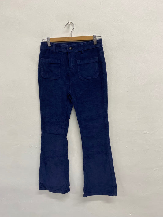 Fabulous TU Flare trousers UK 8 Dark Blue cord JM478