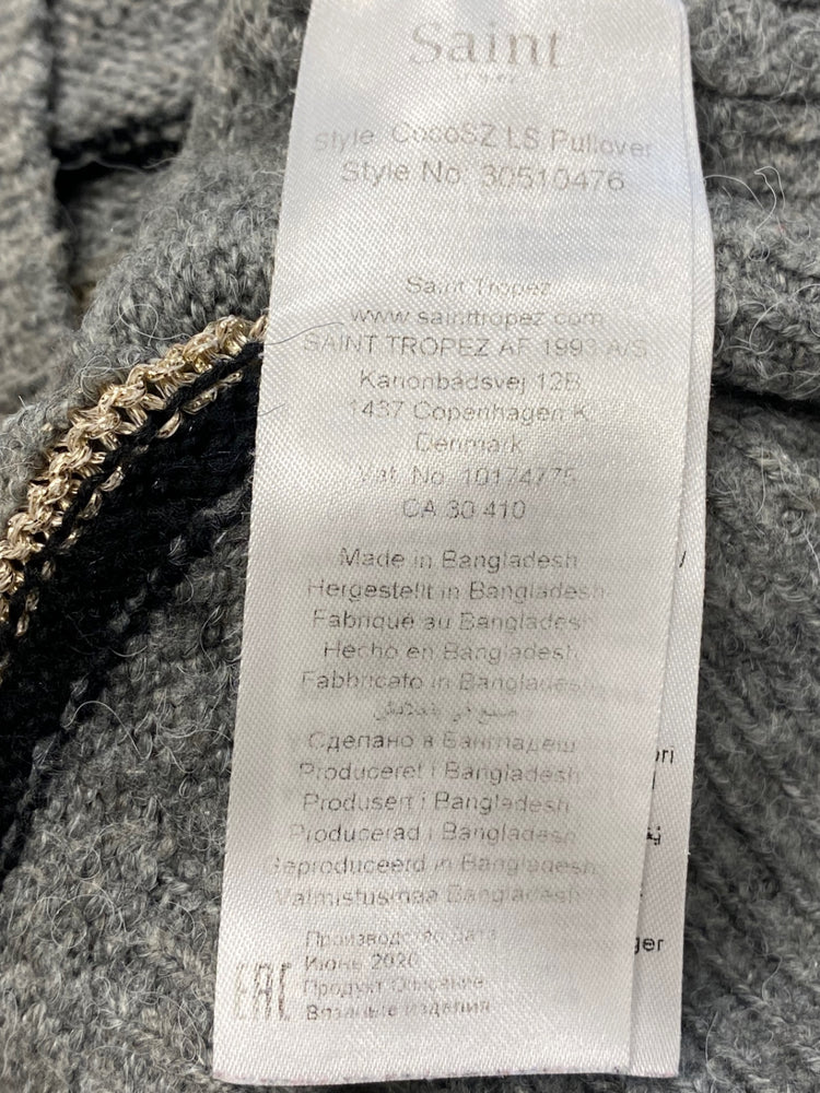 Fabulous Saint Tropez Sweater UK XS Grey striped JM478