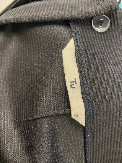 Fabulous TU Skirt Uk 10 Black ribbed office formal JM478