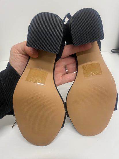 Fabulous Asos ankle strap peep toe Heels UK4.5 Black MS479