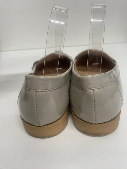 Fabulous New Look faux leather patent Loafers UK6 Grey MS479