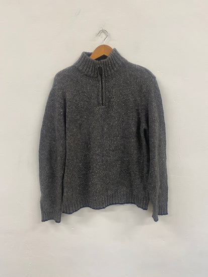 Fabulous John Lewis chunky Merino knit Sweater UkL Dark Grey JM478