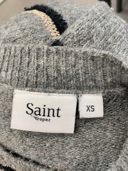 Fabulous Saint Tropez Sweater UK XS Grey striped JM478