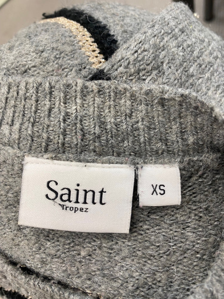 Fabulous Saint Tropez Sweater UK XS Grey striped JM478