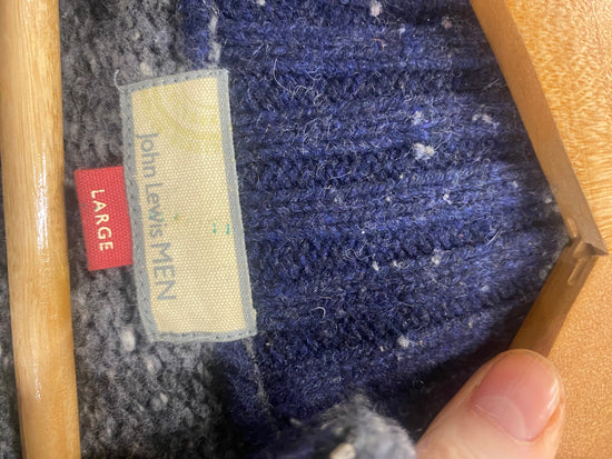 Fabulous John Lewis chunky Merino knit Sweater UkL Dark Grey JM478