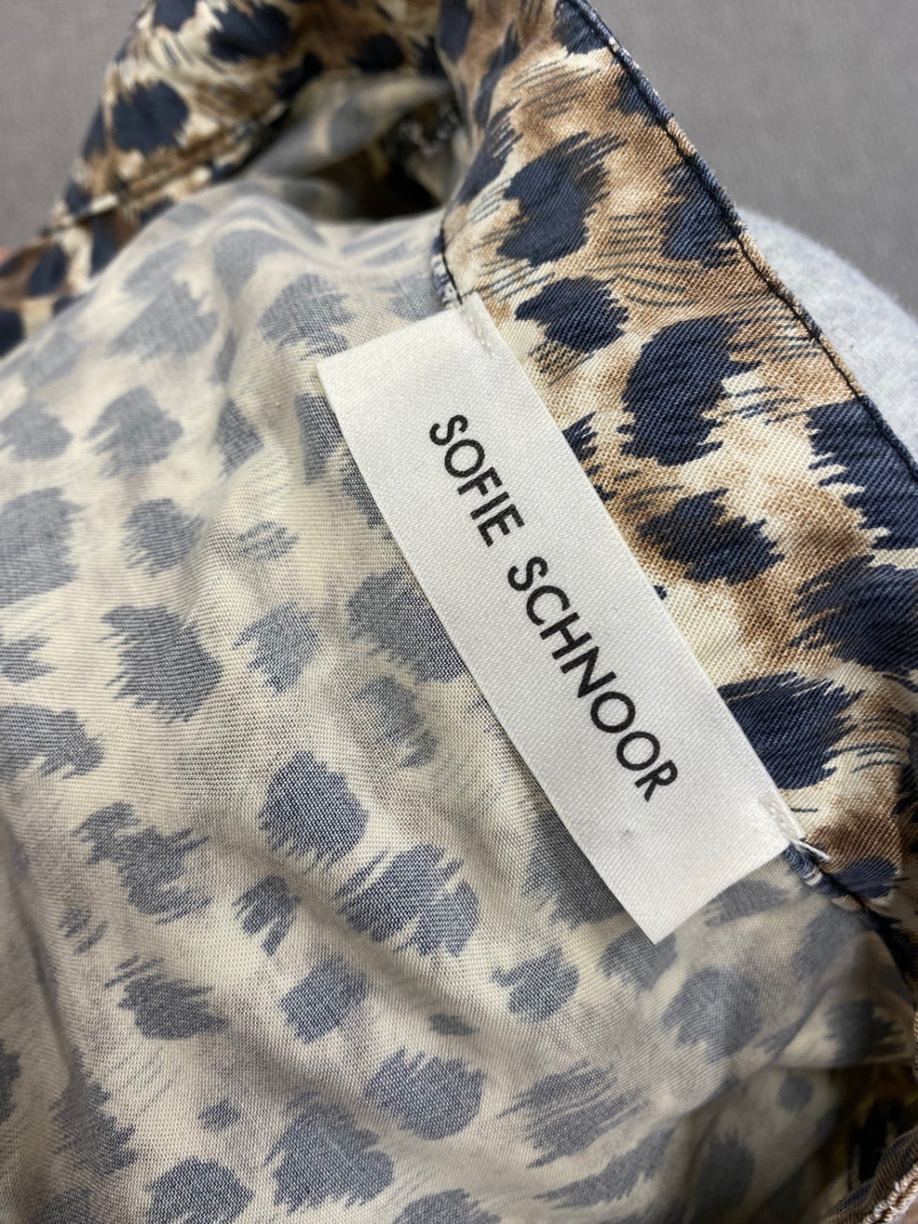 Fabulous Sofie Schnoor Jumpsuit UK XS Leopard Print brown zip JM478