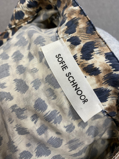 Fabulous Sofie Schnoor Jumpsuit UK XS Leopard Print brown zip JM478