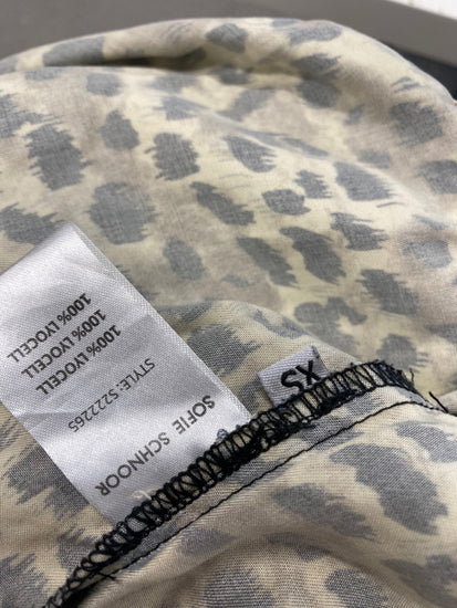 Fabulous Sofie Schnoor Jumpsuit UK XS Leopard Print brown zip JM478