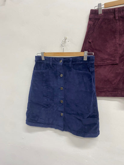 Fabulous duo TU Skirt UK 8 Blue burgundy core midi #2 JM478