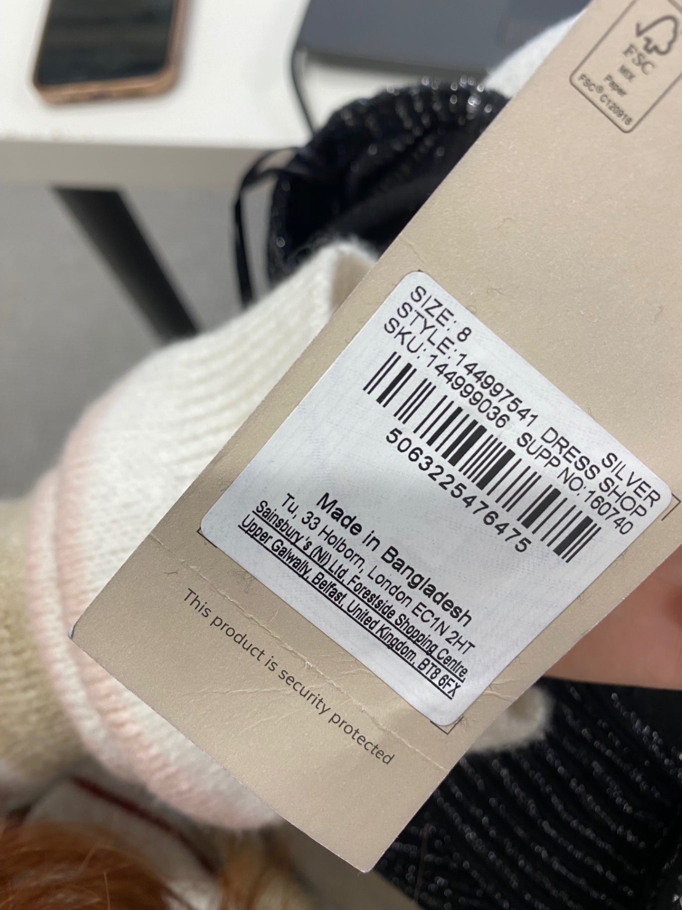 Fabulous TU Jumpsuit UK8 Black with metallic shimmer JM478