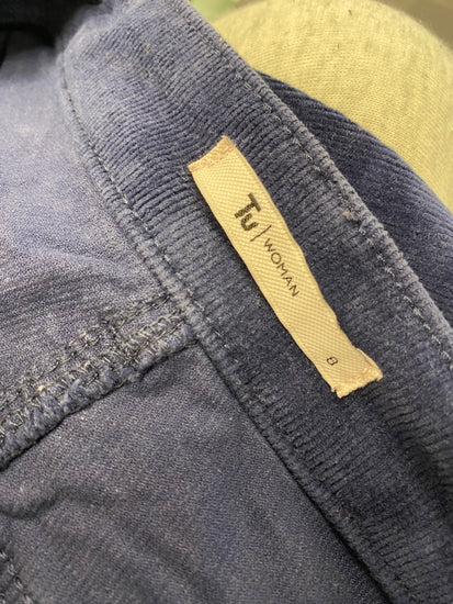 Fabulous TU Flare trousers UK 8 Dark Blue cord JM478