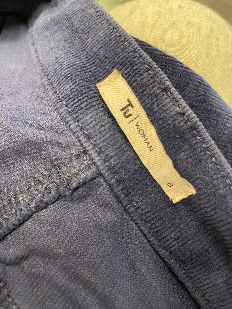 Fabulous TU Flare trousers UK 8 Dark Blue cord JM478