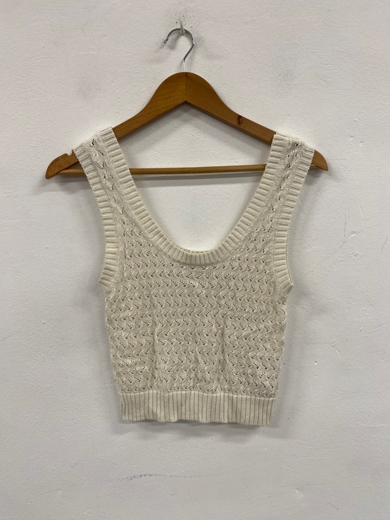 Fabulous Zara sleeves crochet knit Sweater UKS Cream JM478